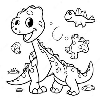 Pagina Para Colorir De Quebra Cabeca Divertido Com Dinossauros 7021-5592