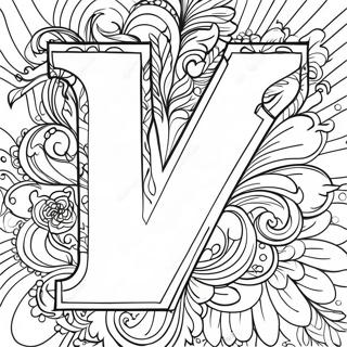 Pagina Para Colorir Letra V Vibrante 7101-5653