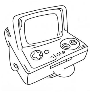 Pagina Para Colorir De Console De Videogame Retro 711-577