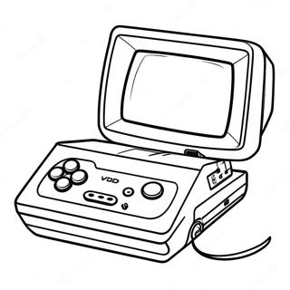 Pagina Para Colorir De Console De Videogame Retro 711-578