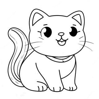 Pagina Para Colorir Gato Kawaii Fofo 71694-56758