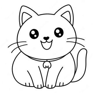 Pagina Para Colorir Gato Kawaii Fofo 71694-56759