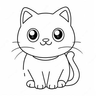 Pagina Para Colorir Gato Kawaii Adoravel Com Olhos Grandes 71695-56753