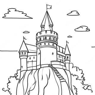 Pagina Para Colorir Da Majestosa Torre Do Castelo 73195-57975