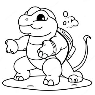 Pagina Para Colorir Do Blastoise Com Canhoes De Agua 8371-6671