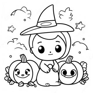 Halloween Kawaii Páginas Para Colorir