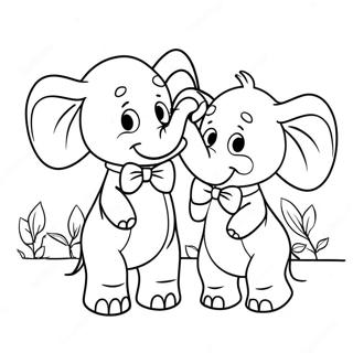 Pagina Para Colorir Do Elefante E Do Porquinho 8830-7015