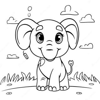 Pagina Para Colorir Do Elefante Com Baloes Coloridos 8831-7035