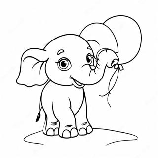 Pagina Para Colorir Do Elefante Com Baloes Coloridos 8831-7036